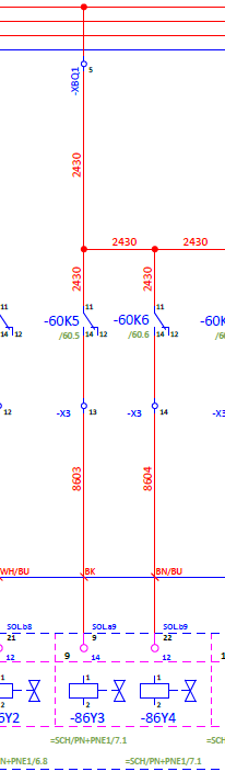 Wiring diagram - solenoid valve coil control